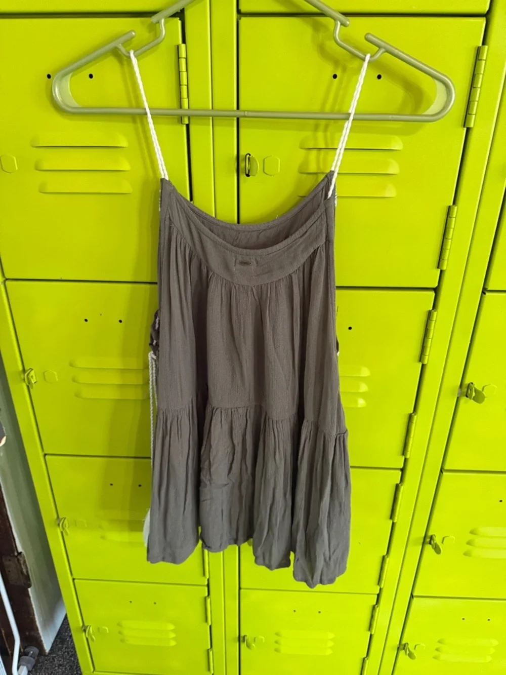 O'Neill Olive Green Boho Embroidered Spaghetti Strap Camisole - Picture 4 of 4